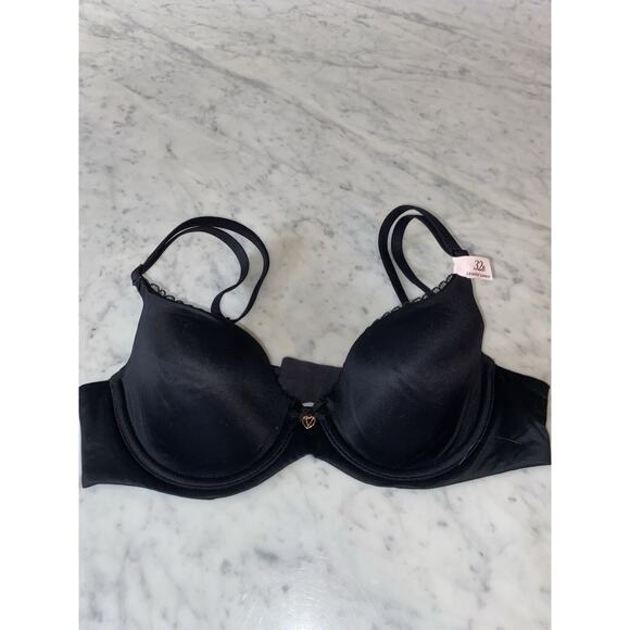 Body By Victoria Lightly Lined Demi Bra 32B Black Padded New 164051 - Picture 1 of 7